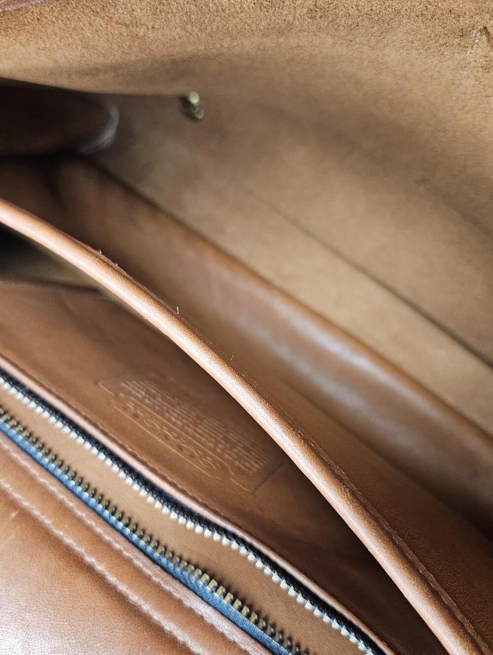 VTG COACH Bag Briefcase Business Men's Leather 5274 Essex Brief Cognac Brown - Picture 14 of 16
